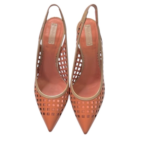 Reed Krakoff Women's Orange Slingback Heels - Picture 2 of 6